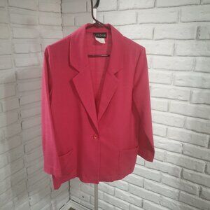 Lindor Ladies Size 6 Pink Straight Fit Made in Canada Blazer